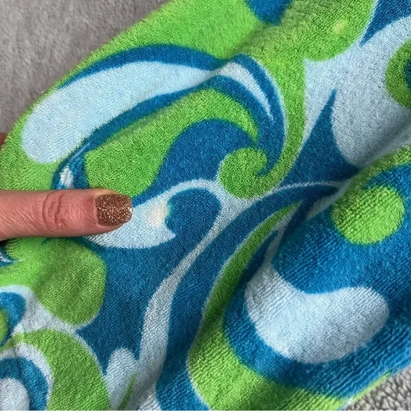 PINK Victoria's Secret Vintage Y2K Retro Hippie Paisley Swirl Terry Towel Pants - Picture 12 of 14